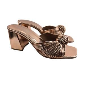 Jeffrey Campbell Sandals Womens 8.5 Melonger Metallic Copper Bronze Block Heel‎